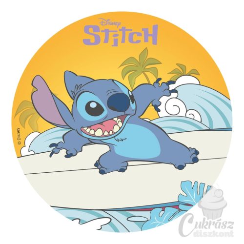 GY díszített ostyalap Stitch 20cm