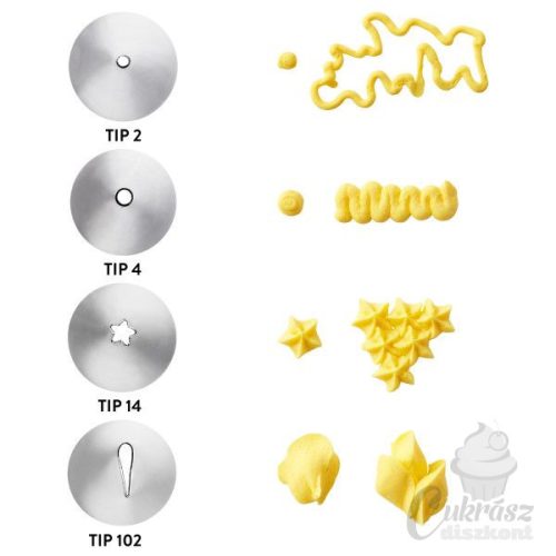 NL Wilton sütidekoráló csővég szett 12db-os