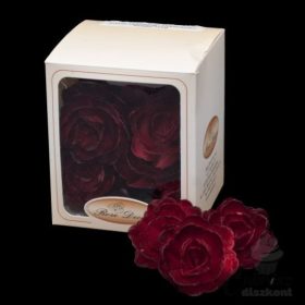 GY ostyarózsa burgundi csillámos 18db-os