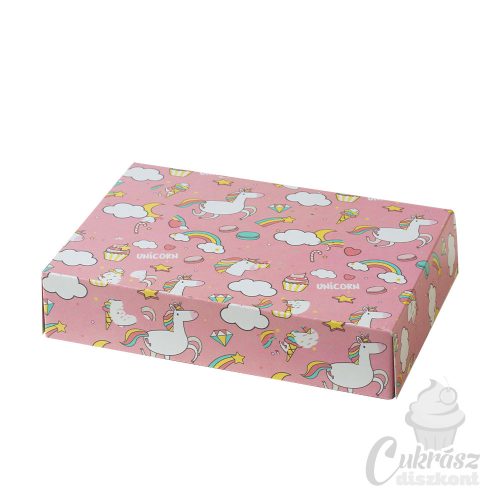 IT sütisdoboz unikornis pink 23,5*16*5cm 1db