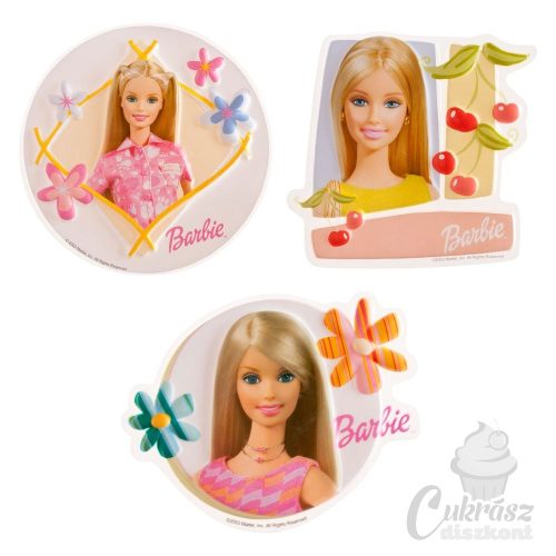 GY műanyag tortadísz Barbie 3db
