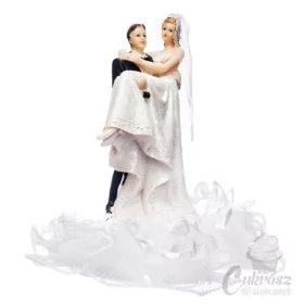 GY nászpár /36735/ 17cm tüllös, ölbekapós