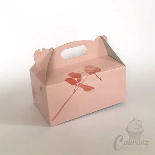 Tortadoboz desszert rózsás 13*20*9cm