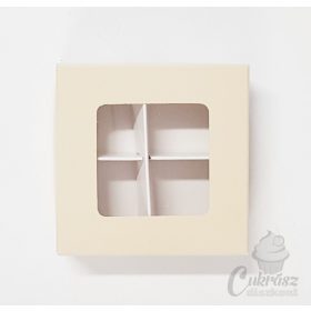 Bonbon doboz 4 üreges bézs
