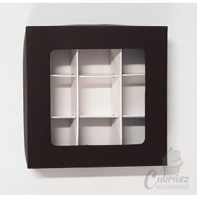 Bonbon doboz 9 üreges barna