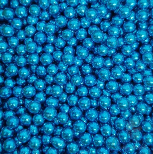 GY cukorgyöngy 5mm metál kék 200g-os