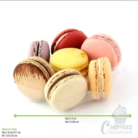 Müa macaron doboz  7db macaronnak alj+tető