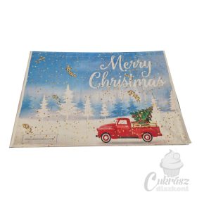 Ökotáska Merry Christmas autós 35*50*19cm óriás