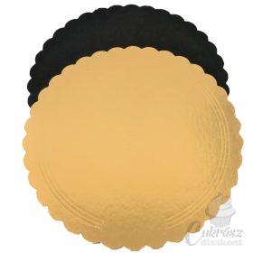 KM arany/fekete papírtálca 40cm 1db hullámos