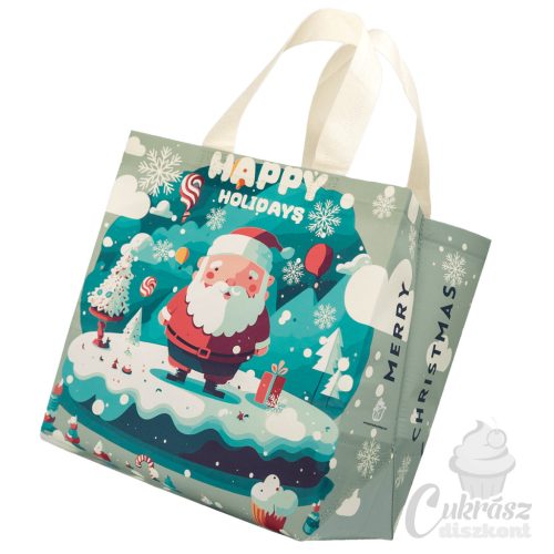 Ökotáska karácsonyi Télapó 30*30*20cm