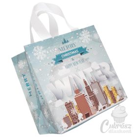 Ökotáska karácsonyi város 30*30*20cm