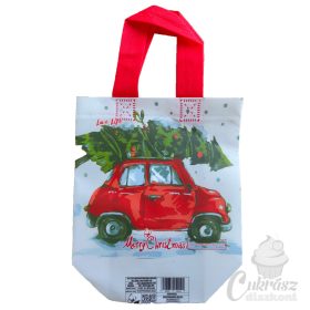 Ökotáska karácsonyi autós 22*22*10cm