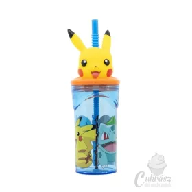 Szívószálas pohár 3D Pokemon