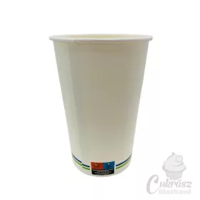 Papírpohár 400ml 50db - fehér