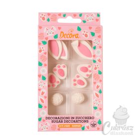 IT cukordekor nyuszifülek+tappancsok 10db