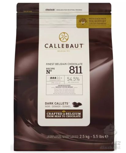 Callebaut étcsokoládé 54.5% 2.5kg-os