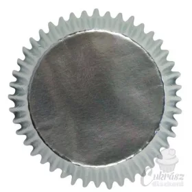 PME muffin papír fóliázott mini ezüst 45db