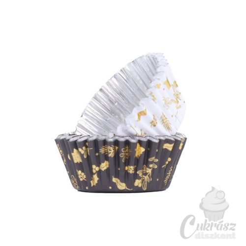 PME muffin papír fóliázott téli levelek 30db