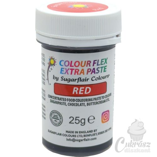 NL Sugarflair ételfesték gél extra piros 25g