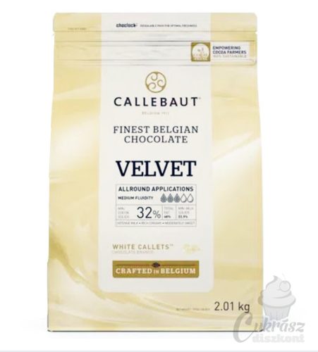 Callebaut fehércsokoládé 32% 2.5kg-os velvet white