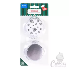 PME muffin papír fóliázott ezüst mix 60db