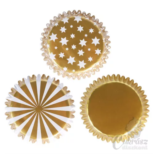 PME muffin papír fóliázott arany/ezüst 100db