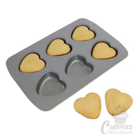 PME muffin forma szív 6 üreg