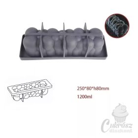 D szilikon forma buborék buche 25*8cm