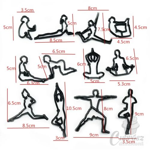 D sziluett kiszúró jóga