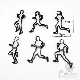 D sziluett kiszúró futós