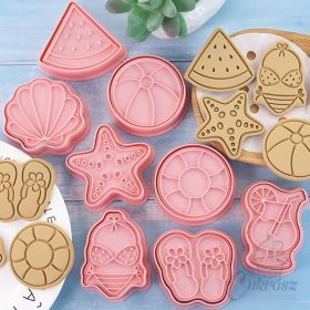 D kiszúró mintázó strand 8db-os