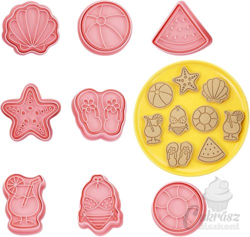 D kiszúró mintázó strand 8db-os