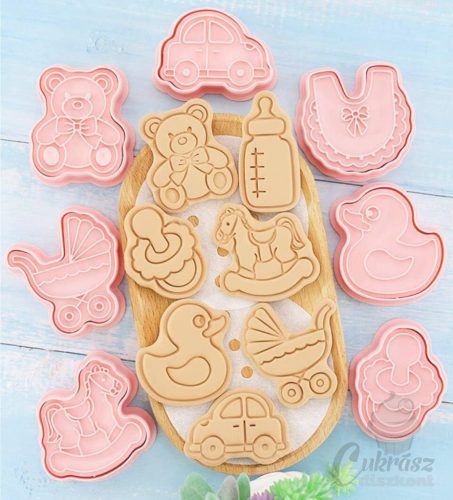 D kiszúró mintázó babás 8db-os