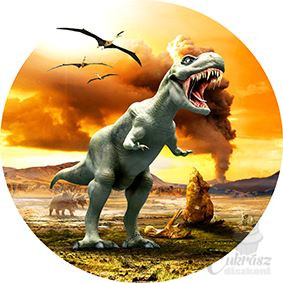 GY díszített ostyalap T-Rex 20cm