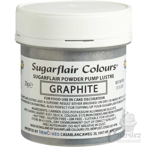 NL Sugarflair lüszter festék grafit 25g