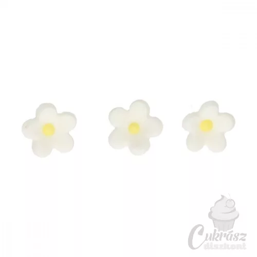 NL cukordísz fehér virágok 64db 1,4cm