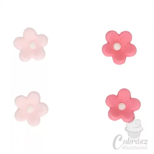 NL cukordísz pink virágok 64db 1,4cm