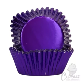 NL muffin kapszli fóliázott metállila 48db