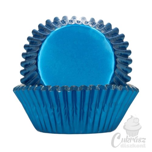NL muffin kapszli fóliázott metálkék 48db