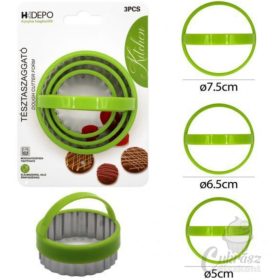 HD tésztaszaggató 3db-os 7,5/6,5/5cm