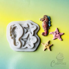 D szilikon forma tengeri csillag+csikóhal