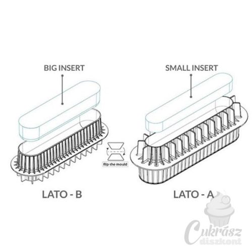NL Silikomart 3D forma inzert 2db-os
