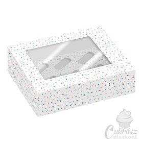 NL muffin doboz 6 üreg 2db-os konfetti