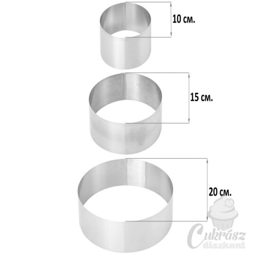 VZ kiszúró/forma 3db-os 20/15/10cm*4,5cm