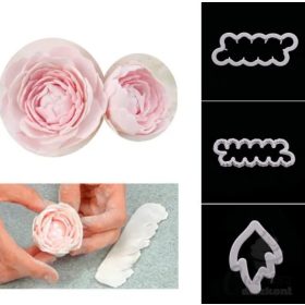 VZ kiszúró sablon bazsarózsa levéllel