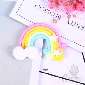 VZ tortadísz szivárvány pink 3db-os
