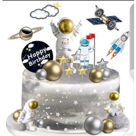 VZ tortadísz szett űrhajós 22db