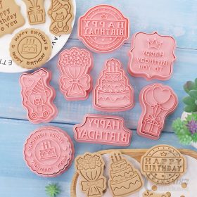 VZ kiszúró mintázó happy birthday 8db-os