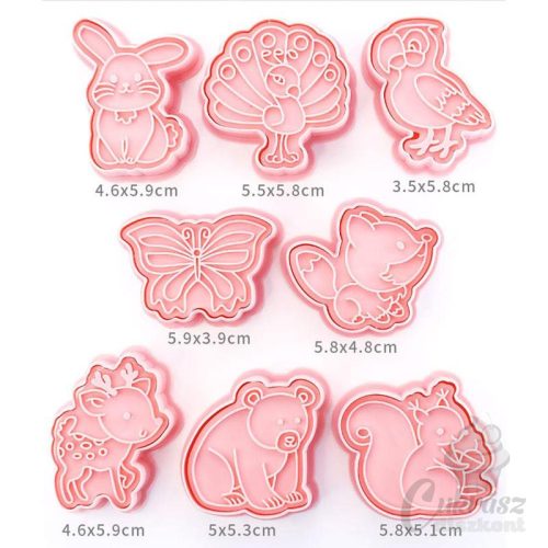 VZ kiszúró mintázó erdei állatok 8db-os