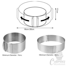 VZ tortaforma állítható kerek 12cm magas